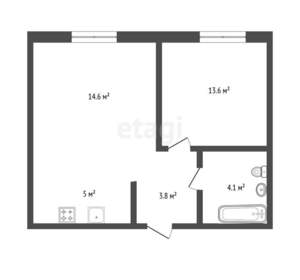 1-к квартира, вторичка, 41м2, 12/25 этаж