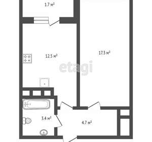 1-к квартира, вторичка, 39м2, 2/20 этаж