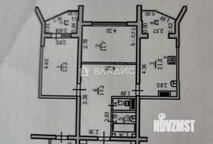 2-к квартира, вторичка, 66м2, 8/17 этаж