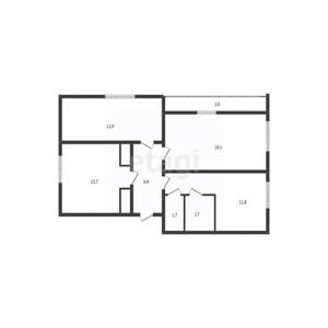 3-к квартира, вторичка, 70м2, 2/2 этаж