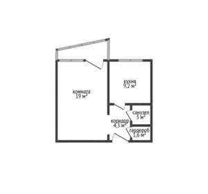 1-к квартира, вторичка, 38м2, 5/5 этаж