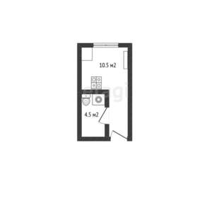 1-к квартира, вторичка, 15м2, 1/9 этаж