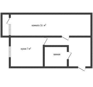 1-к квартира, вторичка, 31м2, 3/5 этаж