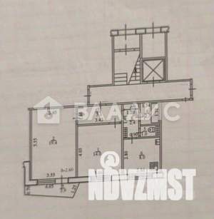 2-к квартира, вторичка, 53м2, 1/9 этаж
