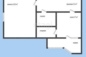 1-к квартира, вторичка, 39м2, 3/9 этаж