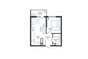 1-к квартира, вторичка, 40м2, 14/24 этаж