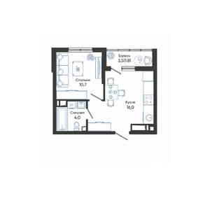 1-к квартира, вторичка, 33м2, 5/24 этаж