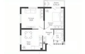 2-к квартира, вторичка, 49м2, 9/23 этаж