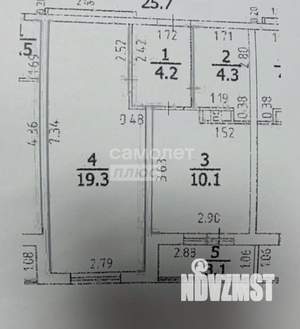 1-к квартира, вторичка, 38м2, 4/20 этаж