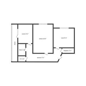 2-к квартира, вторичка, 51м2, 4/9 этаж