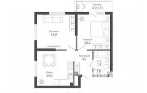 2-к квартира, вторичка, 49м2, 3/23 этаж