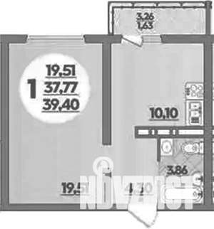 1-к квартира, вторичка, 39м2, 16/16 этаж