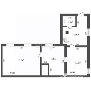 3-к квартира, вторичка, 53м2, 1/1 этаж