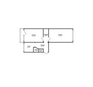2-к квартира, вторичка, 47м2, 2/5 этаж