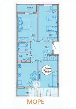 3-к квартира, вторичка, 95м2, 16/18 этаж