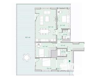 4-к квартира, вторичка, 117м2, 20/21 этаж