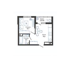 1-к квартира, вторичка, 33м2, 20/24 этаж