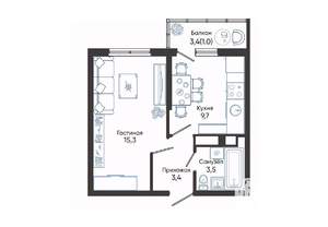 1-к квартира, вторичка, 33м2, 23/24 этаж