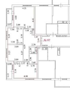3-к квартира, вторичка, 70м2, 13/23 этаж