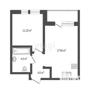 Студия квартира, вторичка, 29м2, 13/15 этаж