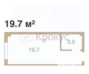 Студия квартира, сданный дом, 20м2, 2/4 этаж