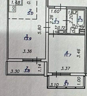 1-к квартира, вторичка, 37м2, 11/16 этаж