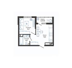 1-к квартира, вторичка, 33м2, 11/24 этаж