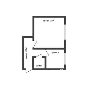 1-к квартира, вторичка, 31м2, 3/5 этаж