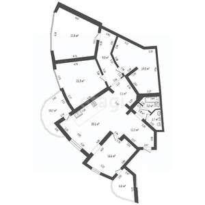 3-к квартира, вторичка, 162м2, 7/21 этаж