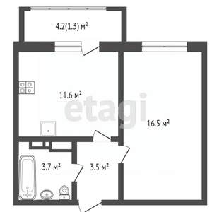 1-к квартира, вторичка, 36м2, 11/24 этаж