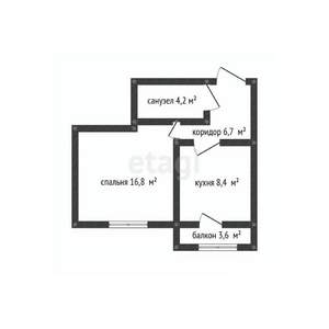 1-к квартира, вторичка, 36м2, 10/16 этаж