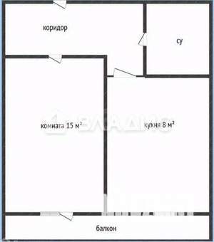 1-к квартира, вторичка, 36м2, 6/6 этаж