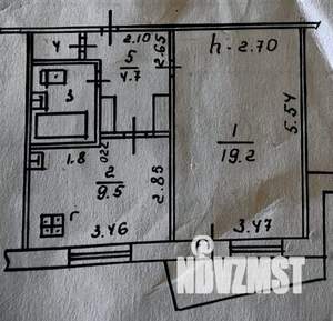 1-к квартира, вторичка, 39м2, 9/9 этаж