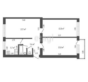 3-к квартира, вторичка, 64м2, 3/5 этаж