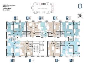 2-к квартира, строящийся дом, 68м2, 2/18 этаж