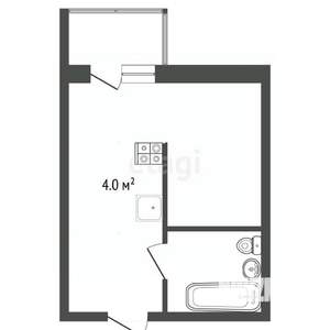 Студия квартира, вторичка, 24м2, 3/3 этаж