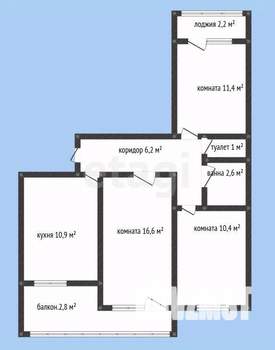 3-к квартира, вторичка, 67м2, 3/10 этаж