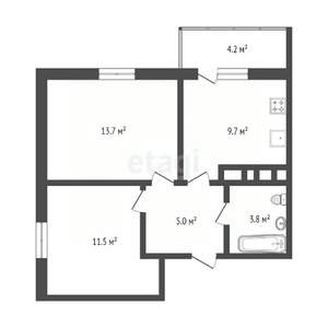 2-к квартира, вторичка, 44м2, 10/23 этаж