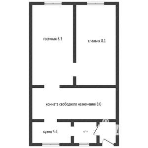 2-к квартира, вторичка, 31м2, 1/1 этаж