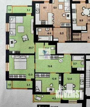 3-к квартира, вторичка, 85м2, 16/20 этаж