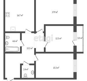 3-к квартира, вторичка, 82м2, 10/19 этаж