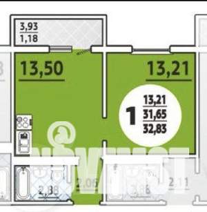 1-к квартира, вторичка, 33м2, 13/17 этаж