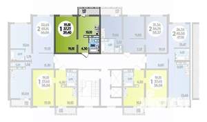 1-к квартира, строящийся дом, 39м2, 15/16 этаж