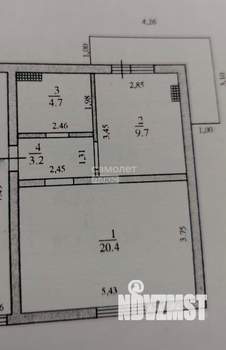 1-к квартира, вторичка, 42м2, 2/3 этаж