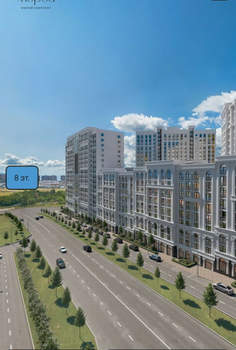 1-к квартира, строящийся дом, 45м2, 7/8 этаж