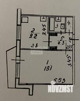 1-к квартира, вторичка, 37м2, 5/5 этаж