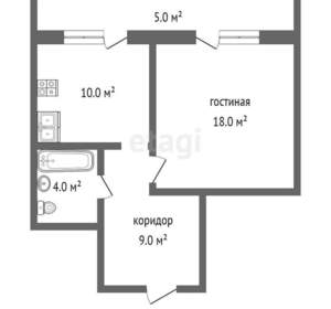 1-к квартира, вторичка, 41м2, 13/17 этаж