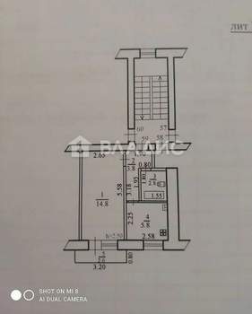 1-к квартира, вторичка, 27м2, 5/5 этаж