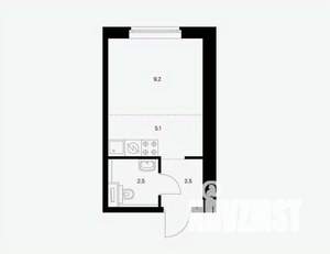 Студия квартира, вторичка, 20м2, 8/15 этаж