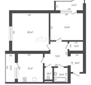 2-к квартира, вторичка, 59м2, 8/10 этаж